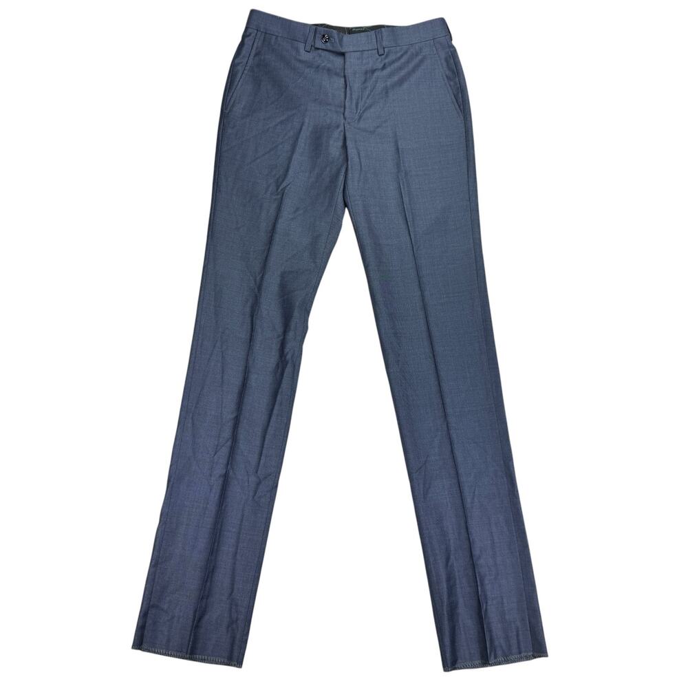 Robert Graham Mens Modern Fit Sharkskin Russell Suit Pants Dark Blue 30R